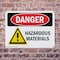 Signmission Hazardous Materials Danger Sign, Plastic, 14in W x 10in L, 2PK OS-2PACK-DS-P-1014-L-1315 - alternate 2